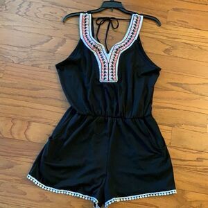 M Fasis XL Romper with embroidery detail around the neck/front.
